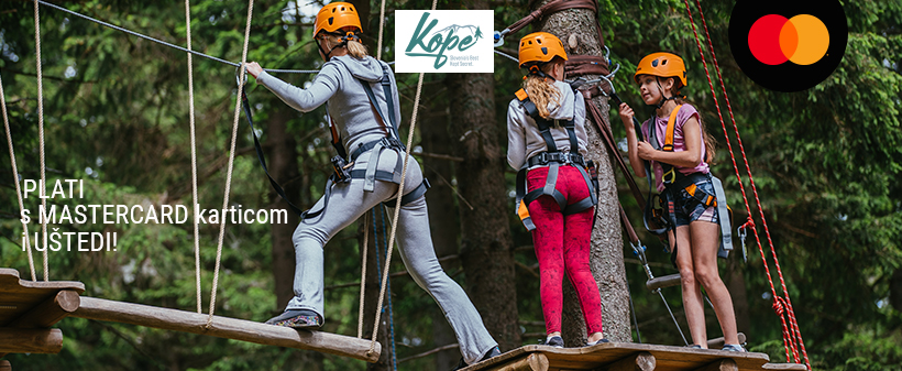 Adrenalinski park Kope: ulaznica s užinom - Kuponko.si