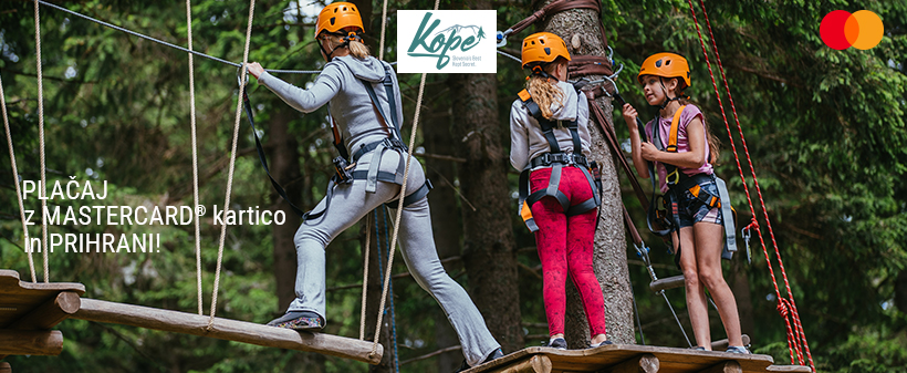 Adrenalinski park Kope: ulaznica s užinom - Kuponko.si